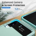thumbnail image 4 of Galaxy Z Flip 4 Case,TECH CIRCLE Dual Layer Protection Shockproof Protective Lightweight Case for Samsung Galaxy Z Flip 4 5G 6.7 inch 2022 Release,Green, 4 of 7