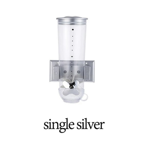 EGNMCR Cereal Dispenser Double Single Dry Food Snack Grain Canister Plastic Storage Cereal Dispenser