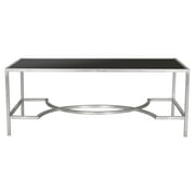 Safavieh Inga Coffee Table, Silver/Tempered Glass