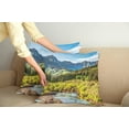 thumbnail image 3 of Ambesonne Landscape Throw Pillow Cover 2 Pack, Mountain Forest River, 24", Multicolor, 3 of 6