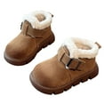 thumbnail image 3 of Quealent Winter Boots Boys Girls Soft Warm Shoes Toddler Black Snow Boots (Toddler/Little Kid) Coffee for Size 13.5, 3 of 9