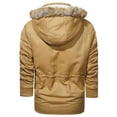 thumbnail image 4 of LYXSSBYX Mens Jackets with Hoods Waterproof Men's Fall/Winter Fashion Fleece Jacket Stretch Washed Top Jacket, 4 of 4