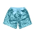 thumbnail image 4 of Xdegoge Girls Sequin Shorts with Satin Bow, Elastic Waist Sparkly Summer Shorts for Kids Party Holiday Outfits, 4 of 6
