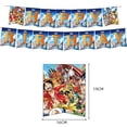 thumbnail image 4 of Vajilla de fiesta de ONE PIECE de Anime, plato de ONE PIECE Luffy, taza, globo, cartel, adorno para pastel, suministros de decoración para fiesta de cumpleaños para niño, 4 of 4