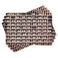 thumbnail image 1 of Ambesonne Bowling Party Place Mats Set of 4, Shoes in Racks, Standard Size, Pale Yellow Red Black, 1 of 6
