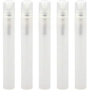 Linwnil 5Pcs/Pack Frosted Plastic Tube Empty Refillable Perfume Bottles Spray for Travel and Gift,Mini Portable pen