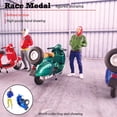 thumbnail image 3 of Figuras pintadas a mano 1/64 Motocicleta barbuda Diorama paisaje DIY proyectos miniaturas arquitectura modelo diseño personaje modelo juguete RM azul Hugo Figuras de diorama, 3 of 10
