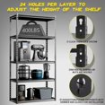thumbnail image 4 of Lilypelle 5-Tier Storage Shelves, 94" W x 16.2" D x 72" H Heavy Duty Garage Shelving,Metal Shelves for Storage,4500lbs Capacity, 4 of 16