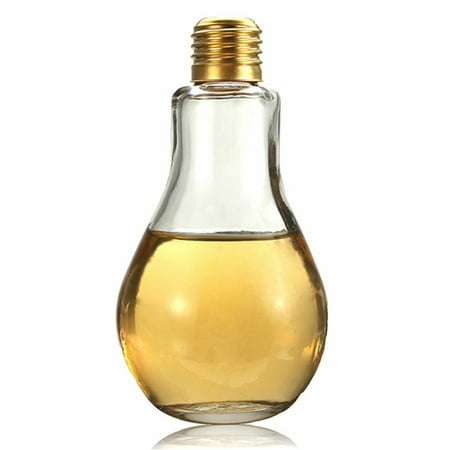 

400ml Light Bulb Shaped Drink Tea Water Bottle Cup with Cover