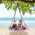 thumbnail image 2 of Goplus 40'' Flying Saucer Tree Swing Indoor Outdoor Play Set Swing for Kids Dark Pink, 2 of 10