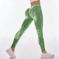 thumbnail image 2 of Hurxie Women Jeans High Waisted Stretchy Jeans Jeggings Women Tummy Control Pull on Skinny Jean Leggings with Pockets Trendy Green,S, 2 of 5
