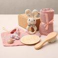 thumbnail image 2 of Baby Gift Set for Newborn New Baby Gift Set - 6 PCS Newborn Baby Essentials Baby Bath Set with Baby Blanket Baby Rattle - New Born Baby Girls Gift & Baby Boy Gifts for Baby Shower (Bunny-1), 2 of 6