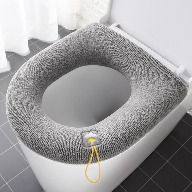 Toilet Seat Cover Washable Standard Toilet Lid Cover with Handle