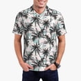 thumbnail image 4 of Xecao Hawaii Palms for Mens' Casual Short Sleeve Button-Down Polo Shirts for a Classic Golf Look, 4 of 9