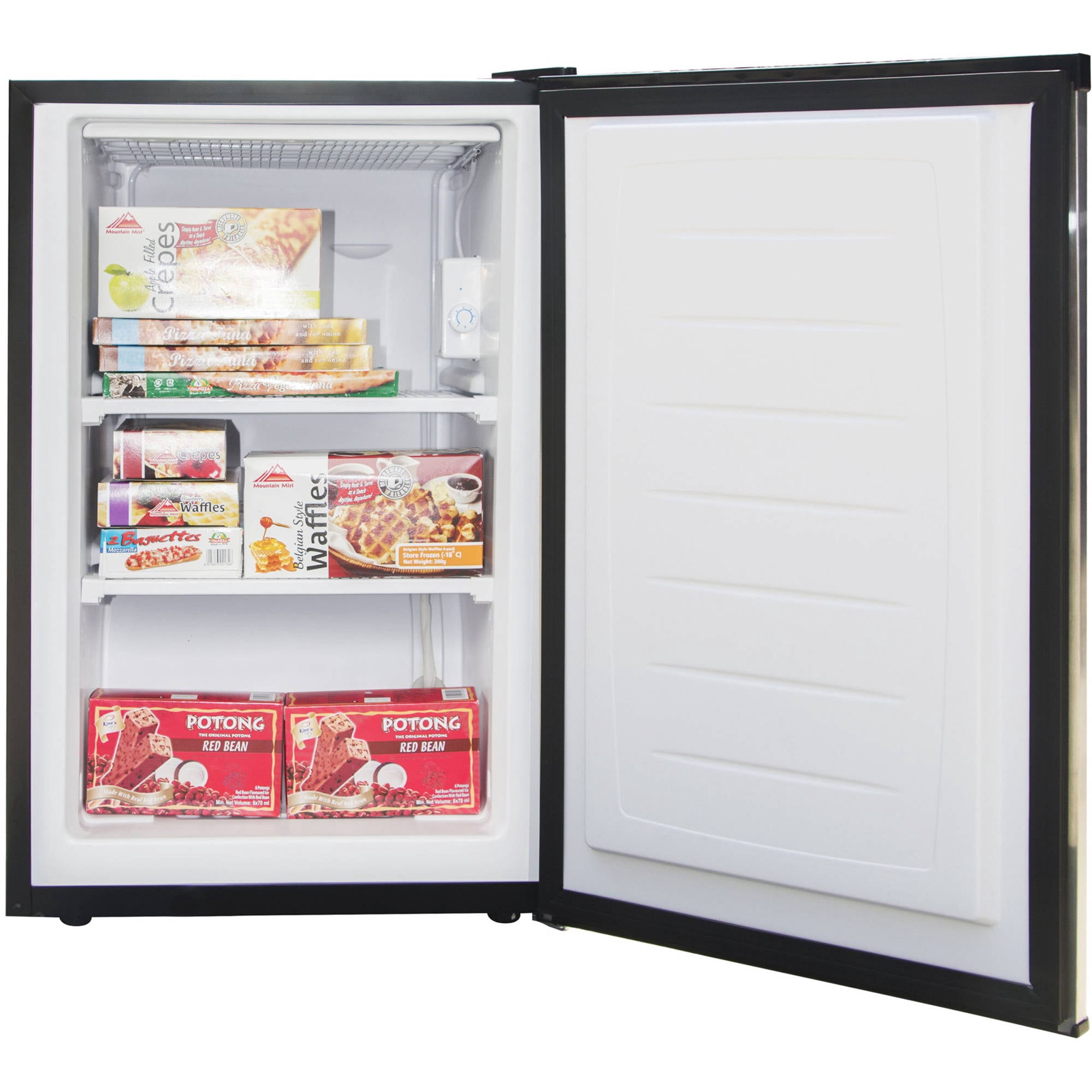 Magic Chef 3.0 cu ft Compact Upright Freezer, Stainless Steel