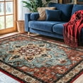 thumbnail image 2 of Sonoro Kate 4x6 Area Rugs for Living Room Bedroom, Non Slip Boho Machine Washable Indoor Floor Carpet, Red, 2 of 8