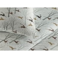 thumbnail image 3 of Ambesonne Forest Quilted Bedspread Set 3 Pcs, Earthy Colors Deer Trees Art, Queen, Brown Eggshell and Pale Grey, 3 of 4
