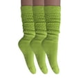 thumbnail image 5 of 3 Pairs Cotton Slouch Cotton Socks Extra Heavy and Extra Long Shoe Size 5-10 (Almond Green), 5 of 11