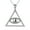 4,Triangle Silver, variant on 925 Sterling Silver Triangle Evil Eye Pendant Necklace for Women Men All Seeing Eye Jewelry