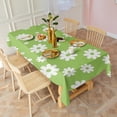 thumbnail image 3 of Green Daisy Flower White Blooms Pattern Rectangle Tablecloth 60"x120",Waterproof Polyester Rectangle Table Cloth, Wipeable Spillproof Polyester Tablecloth for Dining, Camping, Indoor and Outdoor, 3 of 6