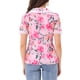 thumbnail image 3 of CAMISA CHIC PARA MUJER CON FLORES DE MANGA CORTA Y COLLAR PETER PAN DE ENCAGE, BLUSA CON BOTONES, ROSA BRILLANTE M, 3 of 6
