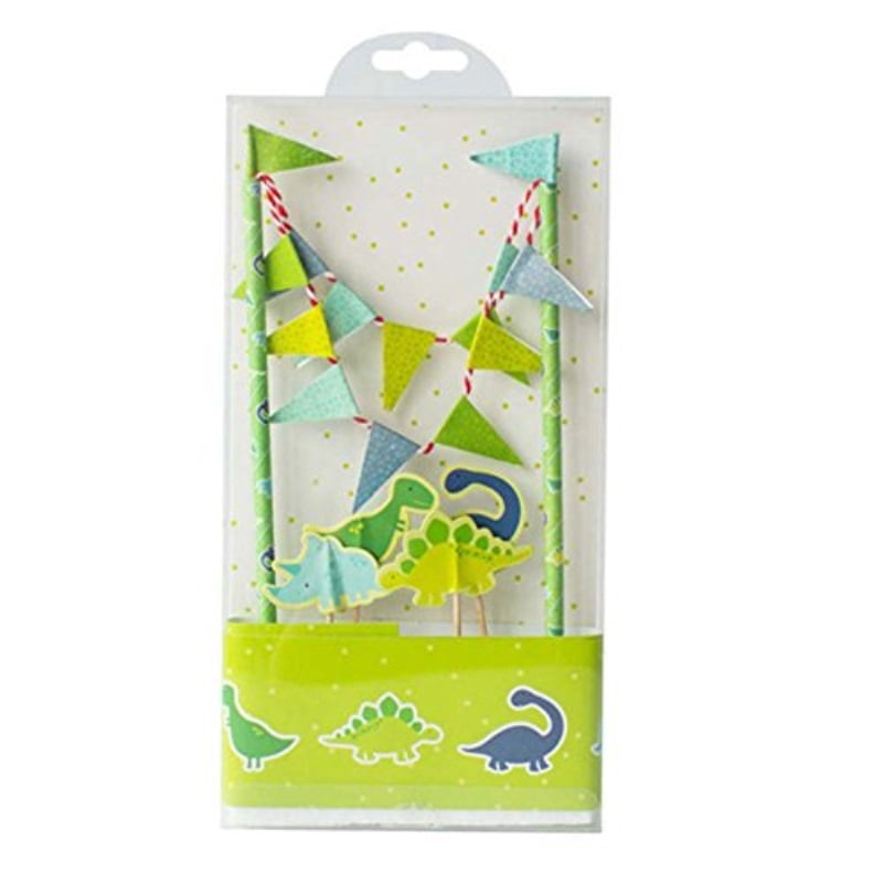 Cute Animals Zoo Dinosaur Cake Bunting Toppers Flag Banner