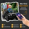 thumbnail image 4 of 24V Kids Ride on Car with Parents Control, 2 Seater Battery Powered Kids Electric Car with 2WD, Four Wheel Suspension, LED Light, Bluetooth and MP3 for Kids Aged 3+, Black, 4 of 7