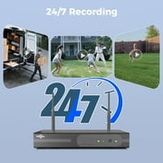 Hiseeu 4-Pack Outdoor WiFi Security Camera System, 10CH 3MP with 1TB Hard Drive