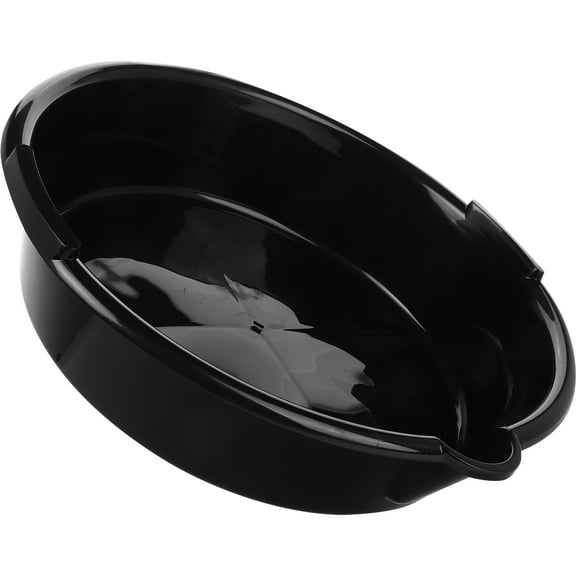 TABLZONE Black Plastic Oil Drain Pan and User-Friendly Automotive Fluid Drain Accessory