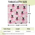 thumbnail image 2 of Pink Halloween Black Cats Ghosts and Pumpkins Square Fitted Tablecloth with Elastic Edge,Square Table Cover,Washable Elastic Table Cover for Home Kitchen Party Decor 34"x34", 2 of 6