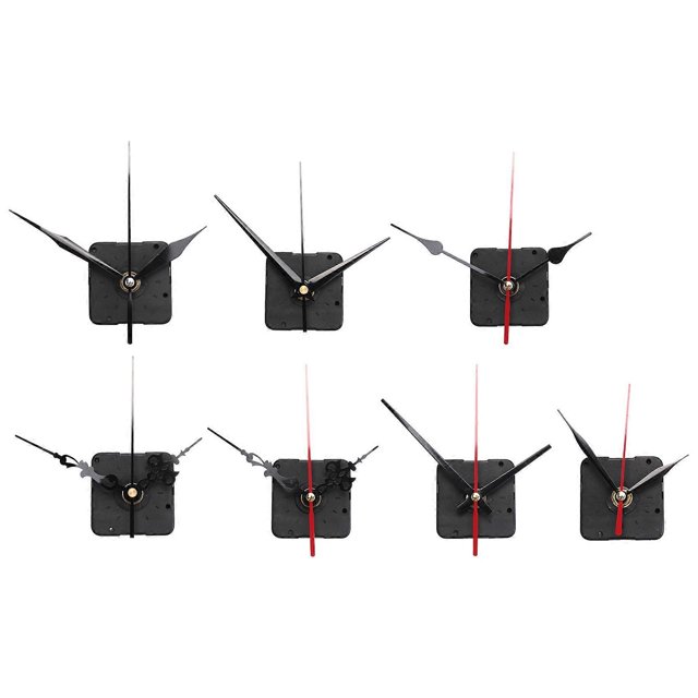 7 Sets Quartz Clock Movement Mechanism, Silent Short Shaft Clock Mechanisms with Hands, Wall Clock M