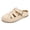 Beige, variant on Womens Closed Toe Gladiator Clogs Suede Buckles Comfortable Backless Slip on Walking Flat Sandals for Boho Beach Summer 2026 Beige Size 9