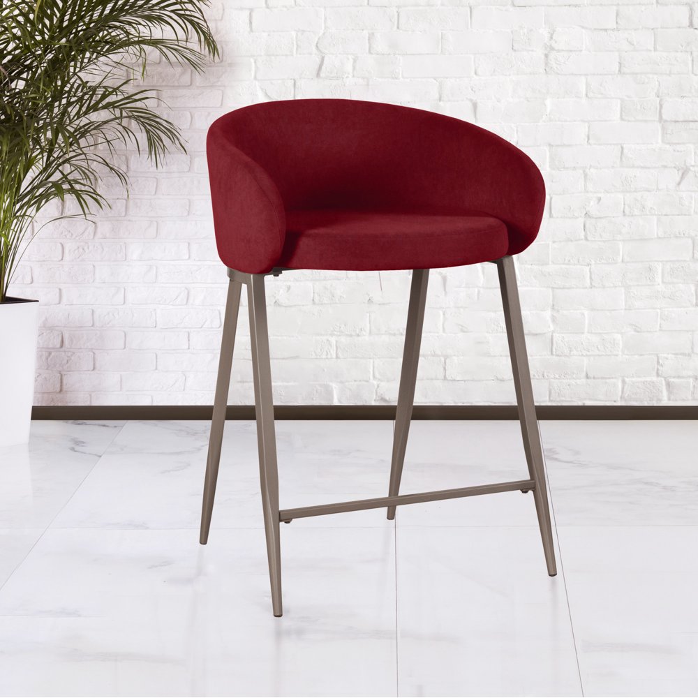 Hillsdale Furniture Cromwell Metal Counter Height Stool, Burgundy
