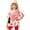72Watermelon Red255, variant on XAOFW Girls Summer Outfits Heart Printed Short Sleeve Crewneck Tee And Shorts For Kids Cute Back To School Sets Stylish Clothes Sets 9-10 Years