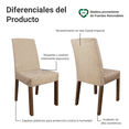 thumbnail image 4 of Juego de Comedor Madesa Flavia Mesa con Tablero de Madera y 4 Sillas Marrón Crema Imperial, 4 of 11