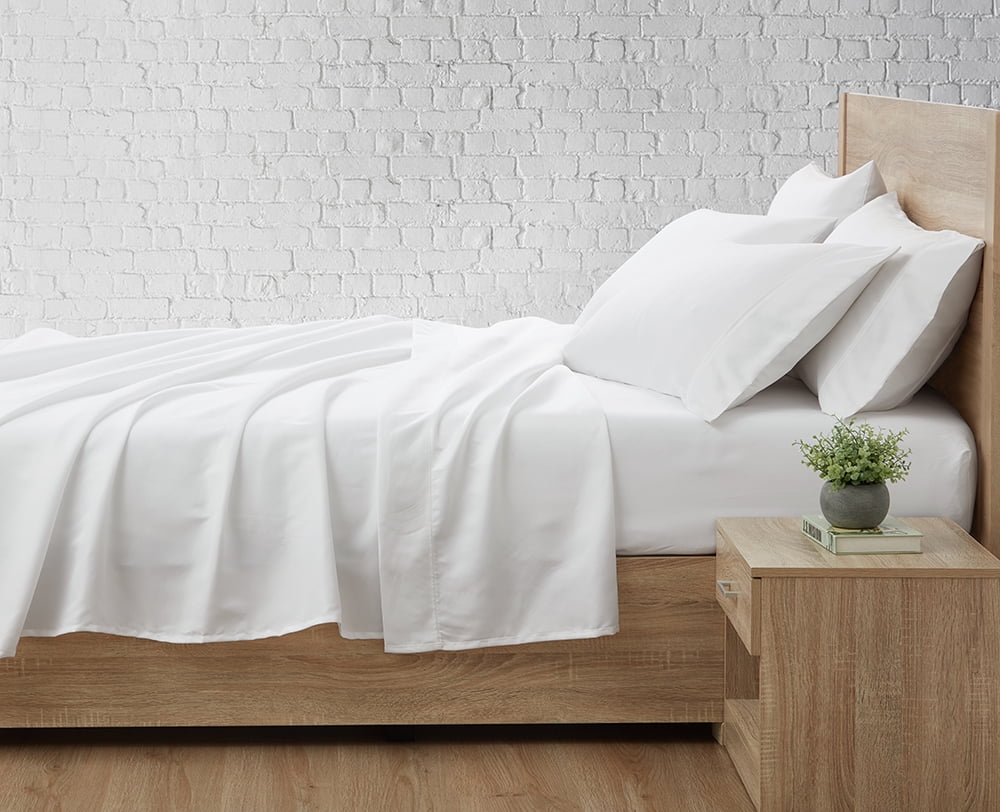 Serta So Soft 4-Piece White Sheet Set, Full
