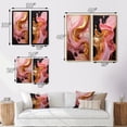 thumbnail image 4 of Designart "Whimsical Liquid Pink and Gold Art Glamorous Charm III" Abstract Shapes Wall Art Set Of 2 - Transitional Gold Gallery Set For Office Decor, 4 of 6