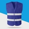 thumbnail image 5 of Men's Reflective Vests High Visibility Safety Sleeveless Vests for Traffic Work Sleeveless Casual Coat Dark Blue One Size, 5 of 9