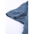 thumbnail image 4 of POGLIP Haut à Manches Courtes Bleu Col Rond Pompon pour Femmes, 4 of 6
