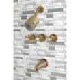 thumbnail image 2 of Kingston Brass KBX8133BX Metropolitan Three-Handle Tub and Shower Faucet, Antique Brass, 2 of 5
