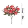 thumbnail image 3 of Artificial Silk Rose and Peony Bouquet, 30cm Wedding Home Decoration, No Watering Needed, for Wall, Table, or Handheld Flower Arrangement, 3 of 8