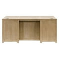 thumbnail image 5 of Pemberly Row Double Pedestal Executive Office Desk Fully Assembled Light Brown, 5 of 15