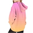 thumbnail image 5 of Bnwani Big Girls Hoodies Crew Neck Long Sleeve Pockets Short Sweatshirt Gradient Graphic Printed Tops Pullover Size 7-8, 5 of 5