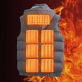 thumbnail image 4 of Plus Size Heated Jackets for Men 9-zone Smart Heating Vest Jacket Charging Smart USB Carbon Fiber Heating Warm Hooded Vest Unisex Same Jacket Coat, 4 of 6