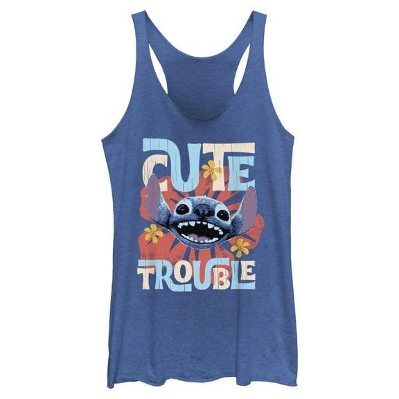 Womens Lilo & Stitch Cutest Troublemaker Racerback Tank