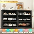thumbnail image 6 of NEGYLIM 6-Drawer Black Dresser, 47-inch Wide Chest for Bedroom Storage, Farmhouse Style with Anti-Tip Safety, 6 of 12