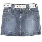 No Boundaries - Juniors Stretch Denim Belted Skirt