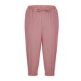 thumbnail image 5 of Women's Jogger Shorts, High Waisted Knee Length Casual Summer Pants with Drawstring Waist and Cuffed Ankles, Comfortable Lounge Shorts for Home, Active, and Everyday Wear-Pink, 5 of 6