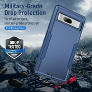 Allytech Google Pixel 7A Case 6.1 - Heavy Duty Shockproof Protective Anti-Scratch Slim Fit Dual Layers Hybrid Back Cover Shell Case for Google Pixel 7A - Blue