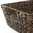 thumbnail image 5 of Casafield (Set of 2) Water Hyacinth Pantry Baskets with Handles and Chalkboard Labels - Espresso, Wide Woven Storage Baskets for Kitchen Shelves, 5 of 7